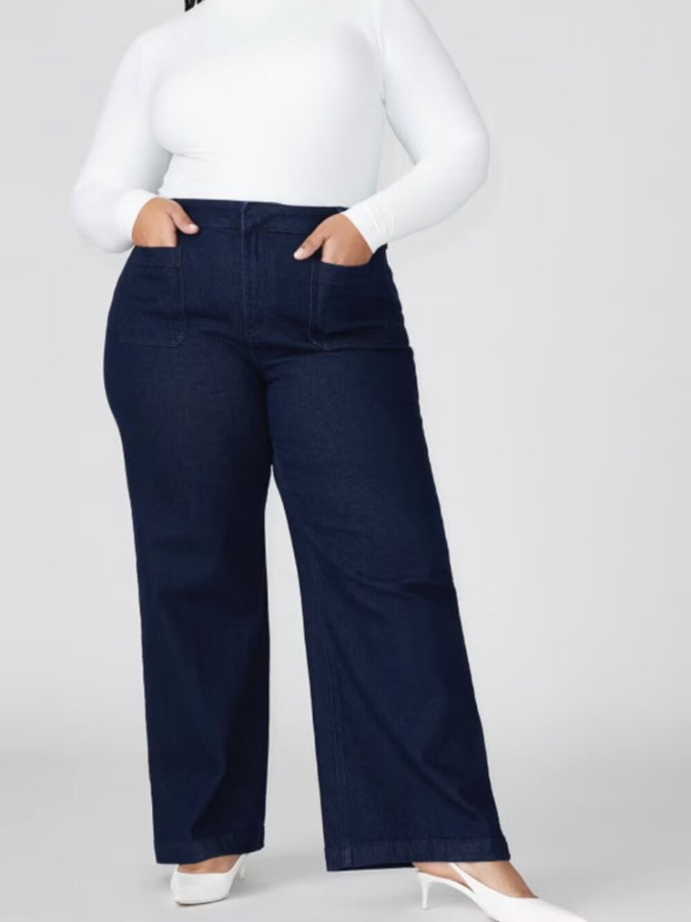 Eloquii Indigo Rinse Trouser Jeans